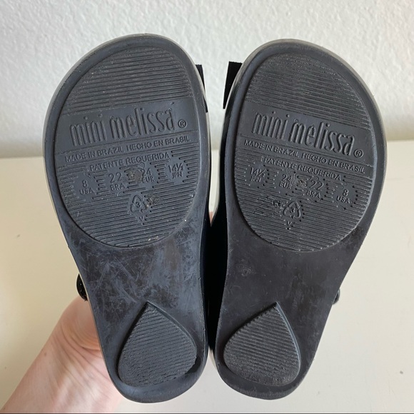 Mini Melissa + Jason Wu Mary Jane Ballet Flat with Grosgrain Ribbon Bow - Picture 12 of 13